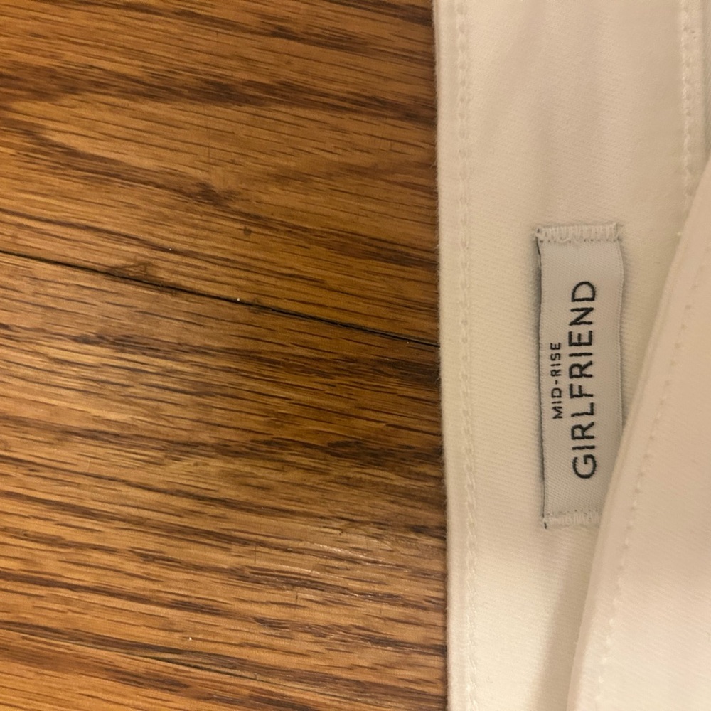 White House Black Market Ivory Mid-Rise Pants